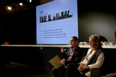 Roda de premsa del presentació del projecte LIFE Victoria amb els seus impulsors, el baríton Enric Martínez Castignani i la directora de la Fundació Victoria de los Ángeles, Helena Mora. © Irina Bosch