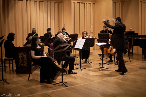 Concert de l’OCM, amb la soprano Elena Copons i amb direcció de Xavier Pagès, al Petit Palau al maig de 2013. © Igor Cortadellas